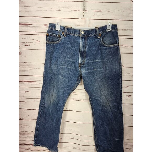 Levi's Bootcut 517s Size 36 x 30 Men's Denim Blue Jeans - Picture 9 of 14